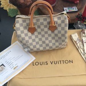 Excellent Louis Vuitton Damien Azur Canvas Bag.